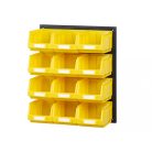 V/640-2 Műanyag Fali Tároló Rendszer Sárga Bull 2 Dobozokkal