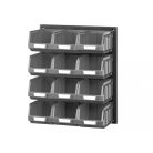 V/640-2 Műanyag Fali Tároló Rendszer Szürke Bull 2 Dobozokkal