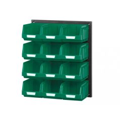   V/640-2 Műanyag Fali Tároló Rendszer Zöld Bull 2 Dobozokkal