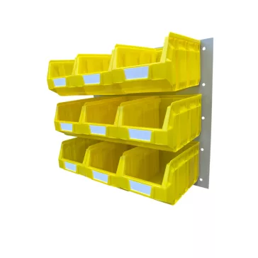 V/645-3 Fém Fali Tároló Rendszer, sárga