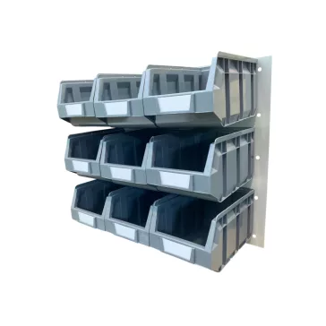 V/645-3 Fém Fali Tároló Rendszer, szürke