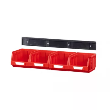 V/940-2 Fali Műanyag Tároló Rendszer, piros