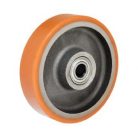 Öntöttvas Kerék, Pur Futófelülettel, 125 mm, 500 kg teherbírás