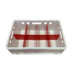 Belső Felosztó E2 ládához 2x4, piros