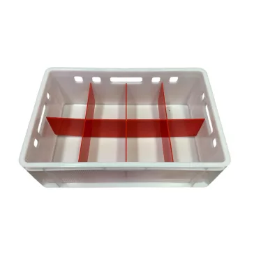 Belső Felosztó E2 ládához 2x4, piros