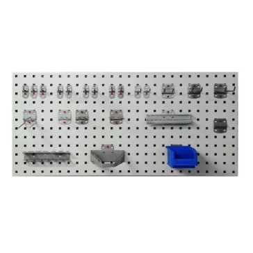   Fém Fali Szerszámtartó Szett, 23 db-os, 450x1000mm, Fekete