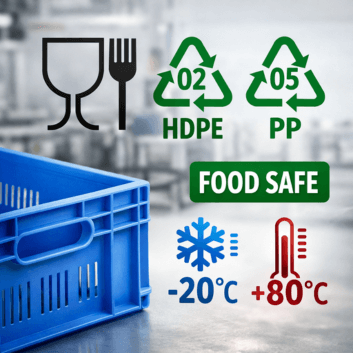 Élelmiszeripari jelölés a műanyag ládákon, miért is fontos ez?